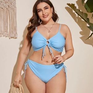 SHIEN Baby Blue 2 Piece Bikini
